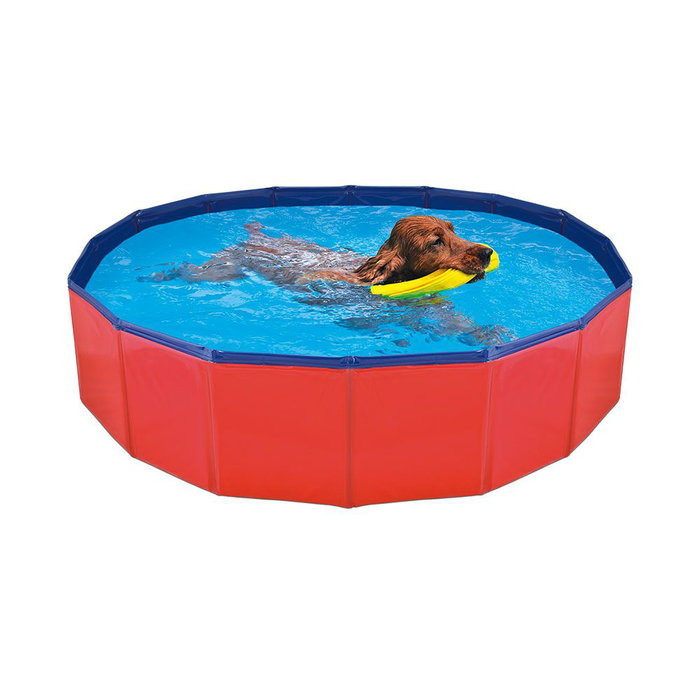 Nayeco Piscine pour chiens 120 x 30 cm structure renforcée panneaux MDF et plastique avec valve de vidange Nayeco Piscine pour chiens 120 x 30 cm structure renforcée panneaux MDF et plastique avec valve de vidange