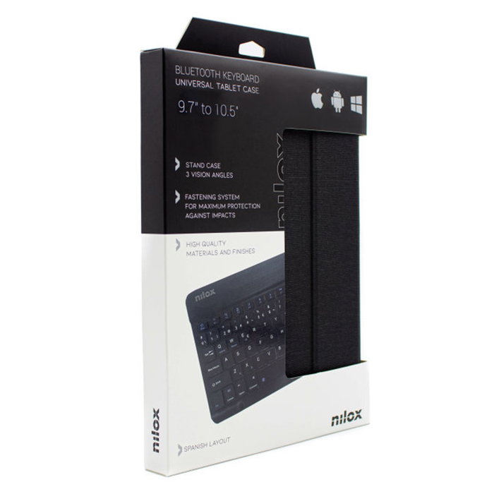 Nilox Housse avec Clavier Bluetooth pour Tablette 10.5 Pouces, Noir Nilox Housse avec Clavier Bluetooth pour Tablette 10.5 Pouces, Noir
