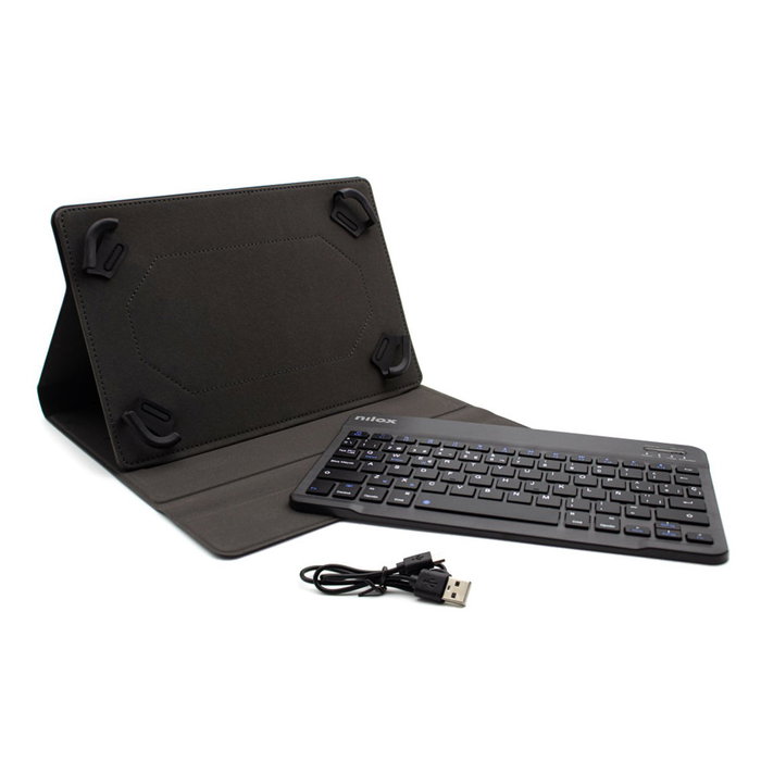Nilox Housse avec Clavier Bluetooth pour Tablette 10.5 Pouces, Noir Nilox Housse avec Clavier Bluetooth pour Tablette 10.5 Pouces, Noir