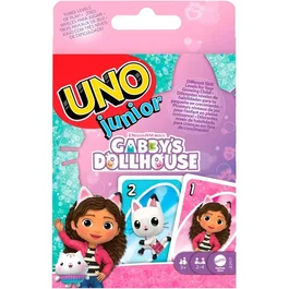 Uno - Jeu de cartes Junior Gabby et la Maison Magique - JLH17 - 3 niveaux de jeu adaptatif dès 3 ans