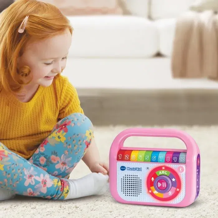 VTech Music'Kid - Baladeur musical enfant rose avec 40 chansons éducatives, relaxantes, dansantes et traditionnelles - VTech Baby