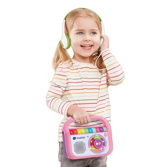 VTech Music'Kid - Baladeur musical enfant rose avec 40 chansons éducatives, relaxantes, dansantes et traditionnelles - VTech Baby