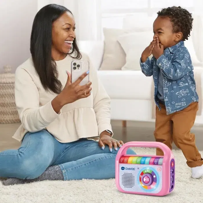 VTech Music'Kid - Baladeur musical enfant rose avec 40 chansons éducatives, relaxantes, dansantes et traditionnelles - VTech Baby