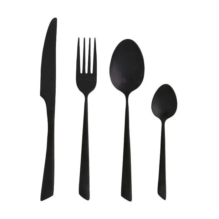 Jean Dubost Ménagère Delta Black 16 pièces, 4 personnes Jean Dubost Ménagère Delta Black 16 pièces, 4 personnes