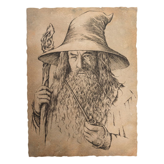 Le Hobbit impression Art Print Portrait of Gandalf the Grey 21 x 28 cm Le Hobbit impression Art Print Portrait of Gandalf the Grey 21 x 28 cm