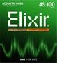 Elixir Jeu de cordes acoustiques Nanoweb 80/20 Bronze Light 45-100