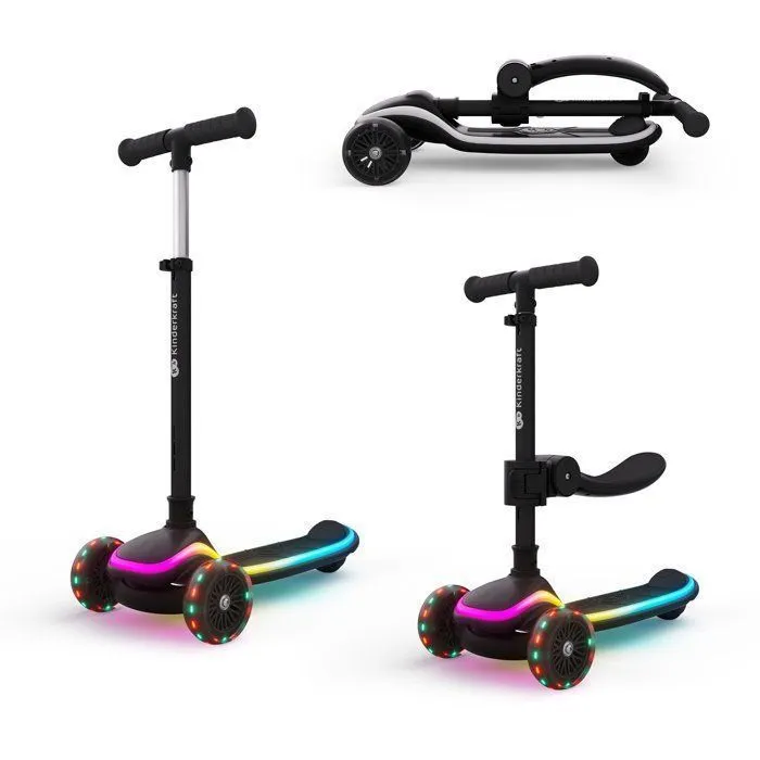Kinderkraft RAKET UP Trottinette 2 en 1 avec Siège Réglable et Roues LED Kinderkraft RAKET UP Trottinette 2 en 1 avec Siège Réglable et Roues LED