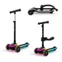 Kinderkraft RAKET UP Trottinette 2 en 1 avec Siège Réglable et Roues LED