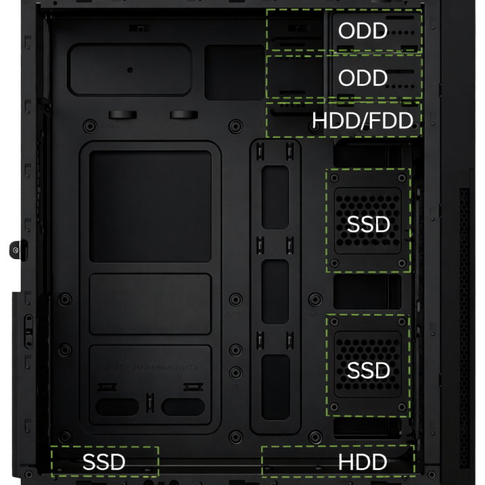 Coolbox Boîtier PC ATX A780 avec USB-C 3.2 Gen1 et Alimentation Basic500 500W