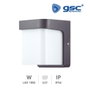 GSC Evolution Sabik Aplique mural Gris anthracite E27 IP54 18W