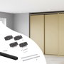 Emuca Kit de ferrures Flow 2 pour 2 portes coulissantes, rails 2,35 m, noir