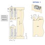 Emuca Kit de ferrures Flow 2 pour 2 portes coulissantes, rails 2,35 m, noir