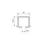 Emuca Kit de ferrures pour Flow2 2 portes coulissantes et à fermeture souple avec rails encastrés 2,35m, panneaux non inclus, Peint en Noir