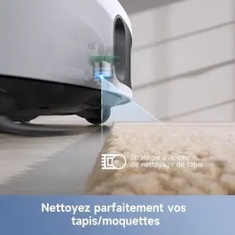 MOVA E30 Ultra - Robot Aspirateur Laveur avec Vidage Automatique et Nettoyage de Serpillière - 7000 Pa - Design Blanc