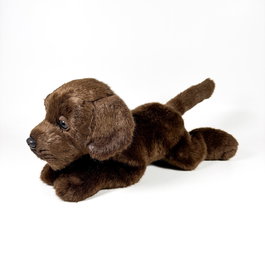 DEQUBE BOCALAN Peluche Labrador Chocolate Tumbado 25 cm