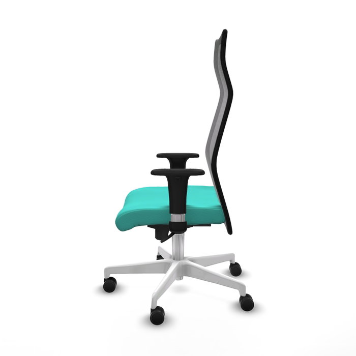 Piqueras y Crespo Chaise de Bureau Albacete Turquoise et Noir
