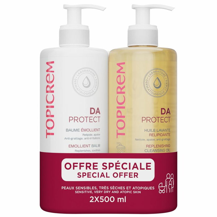 Topicrem DA Protect Baume Émolient 500 ml et Gel Nettoyant 500 ml Topicrem DA Protect Baume Émolient 500 ml et Gel Nettoyant 500 ml