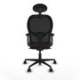 Piqueras y Crespo Chaise de Bureau avec Appui-tête Jorquera 2D036N1 Marron Noir