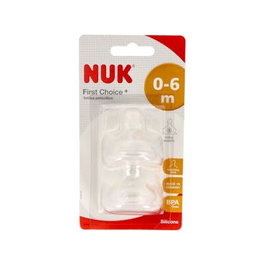 NUK TETINA FC+ 0-6 S silicone, 2 unités