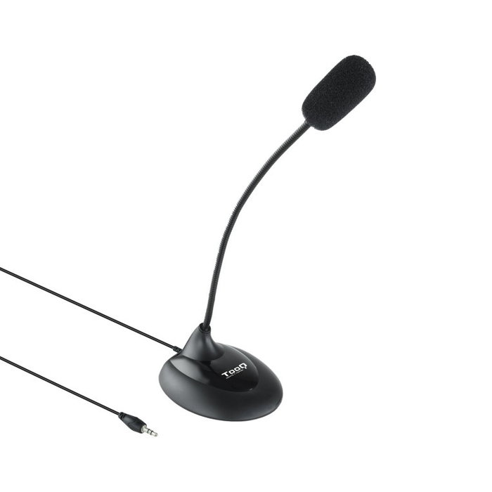 TooQ TQMM-213 Microphone Multimédia pour Ordinateur Portable, Filaire Jack 3.5 mm, Noir, Longueur de Câble 2 m TooQ TQMM-213 Microphone Multimédia pour Ordinateur Portable, Filaire Jack 3.5 mm, Noir, Longueur de Câble 2 m