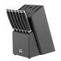 Berghoff 3950359 Set de couteaux Tacoma Graphite Noir 13 pièces avec bloc et affûteur - Couteaux cuisine en acier inoxydable