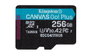 Kingston Canvas Go! Plus 256 Go Carte Mémoire MicroSDXC UHS-I U3 V30 A2 - 200 Mo/s Lecture, 160 Mo/s Écriture