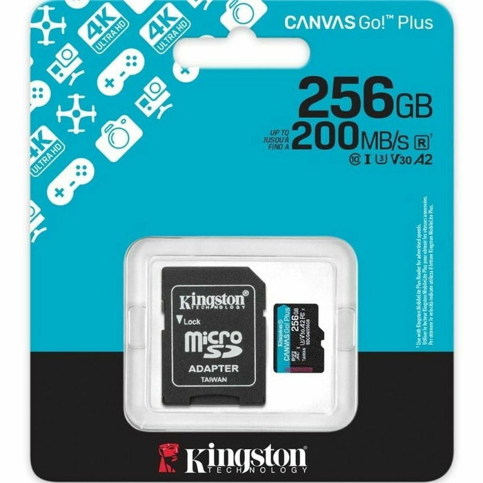 Carte Mémoire Micro SD avec Adaptateur Kingston SDCG4/256GB 256 GB