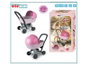 Vicam - Carrosse de poussette avec capote mobile pour poupée ou peluches - Dimensions : 56 x 24 x 30 cm