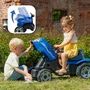 Falk Tracteur à pédales enfant New Holland T7 avec remorque amovible