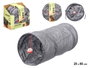Mascow Tunnel pour chat avec grelot 25 x 50 x 25 cm Noir Plastique PET Métal (Set de 12)