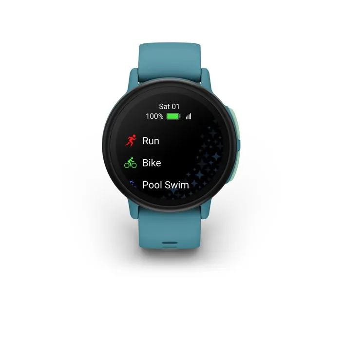 Garmin Bounce 2 Montre connectée pour enfants avec GPS, LTE, appels et géolocalisation - Écran AMOLED 1.2 - Turquoise