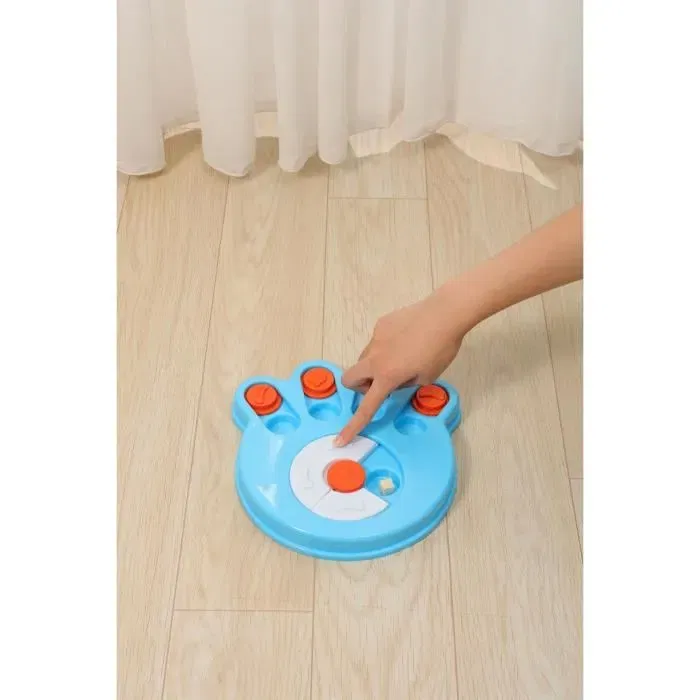 M Pets - Jeu Intelligent Brainy Games Darwin pour Chien - Niveau 1 Facile - Jeu de Nourriture Educatif avec 12 Trous et 7 Glissières - 14 x 13.5 x 3 cm - Réduit l'Ennui