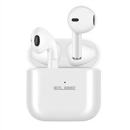 Elbe ABTWS-003-B Écouteurs Bluetooth True Wireless Blancs avec Micro pour Appels et Son Haute Qualité