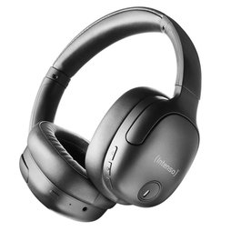 Intenso 3740400 Casque Over-Ear O400HA Bluetooth 5.3 Noir avec Réduction de Bruit Active ANC Autonomie 75 Heures