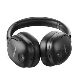 Intenso 3740400 Casque Over-Ear O400HA Bluetooth 5.3 Noir avec Réduction de Bruit Active ANC Autonomie 75 Heures