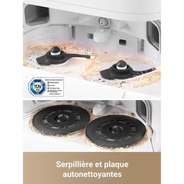 Dreame L40 Ultra Robot Aspirateur avec Mop Amovible et Relevable, Brosse Latérale Extensible et Relevable, 11000 Pa