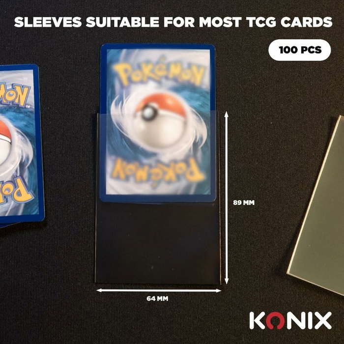 Konix Perfect Sleeves 100 pochettes transparentes