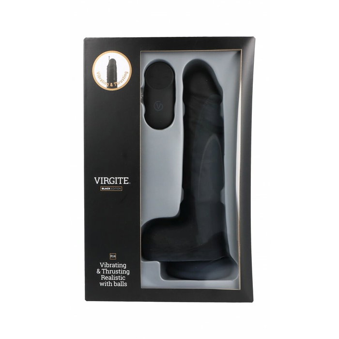 Gode réaliste Virgite R14 Noir 23 cm