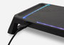 Deep Gaming Support pour Moniteur avec Hub USB 4 Ports, Éclairage RGB 10 Modes, Tiroir de Rangement et Support Smartphone, Noir