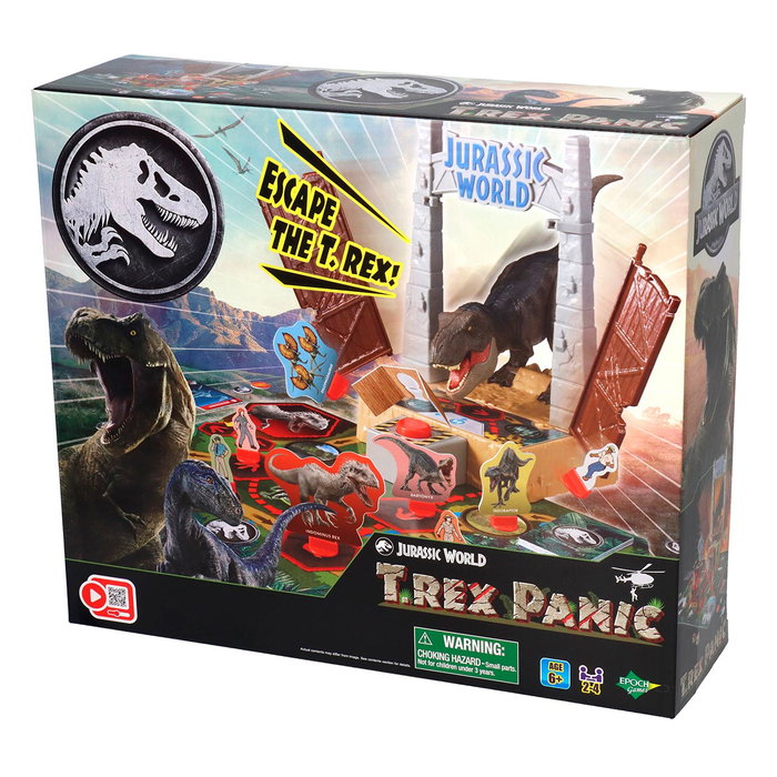 Epoch Games Jurassic World T-Rex Escape avec figurine T-Rex Epoch Games Jurassic World T-Rex Escape avec figurine T-Rex