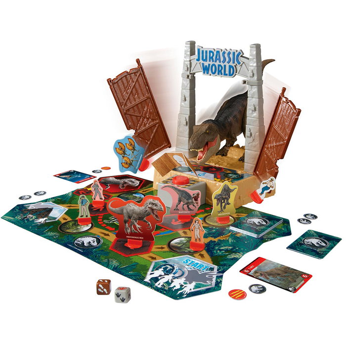 Epoch Games Jurassic World T-Rex Escape avec figurine T-Rex Epoch Games Jurassic World T-Rex Escape avec figurine T-Rex