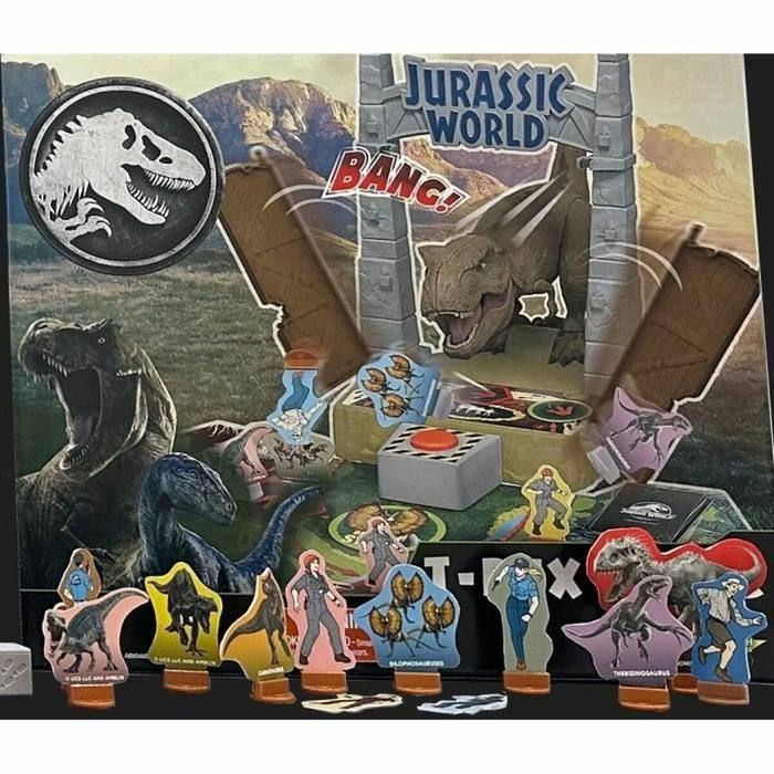 Epoch Games Jurassic World T-Rex Escape avec figurine T-Rex Epoch Games Jurassic World T-Rex Escape avec figurine T-Rex