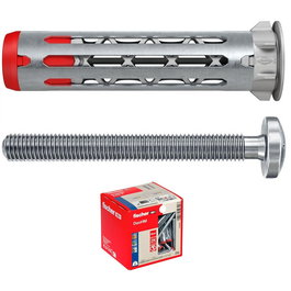 FISCHER DuoHM 4-55 TX Fischer - Lot de 25 chevilles métalliques à expansion pour placo, bois, aggloméré, M4x55, système 2 composants sans outil spécial