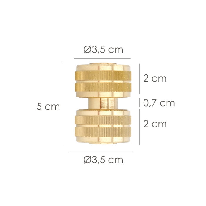 SATURNIA Manchon Réparateur en Laiton pour Tuyau 1/2 pouce
