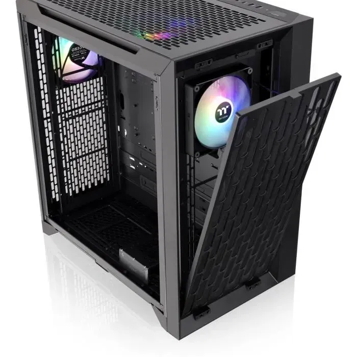 Thermaltake CTE C700 TG ARGB - Boîtier PC moyen tour noir - Format E-ATX - 2 vitres trempées - 3 ventilateurs 140mm ARGB - Port USB Type-C