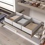 Emuca Kit de plateau, 3 paniers d'organisation et cadre de roulement soft close pour armoires, réglable, module 900mm, Gris pierre