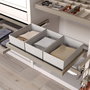 Emuca Kit de plateau avec 3 paniers et cadre coulissant soft close, Module 900mm, Gris pierre