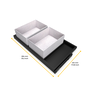 Emuca Kit de plateau avec 3 paniers et cadre coulissant soft close, Module 900mm, Gris pierre