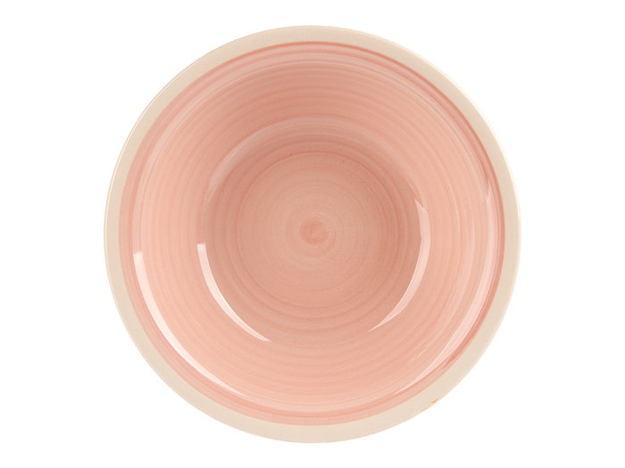 Vessia Assiette Creuse en Grès Rose avec Bord 21 cm (Set de 36)
