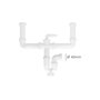 ABRISA Siphon Double Extensible avec Deux Évacuations 1 1/2 pulces et Sortie 40 mm
